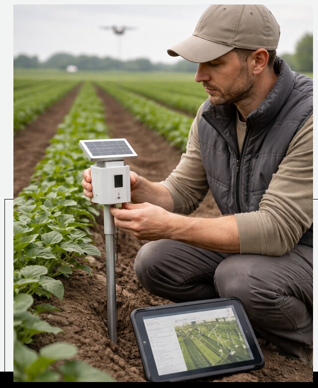 IoT мониторинг сельскохозяйственных полей и контроля в Выборге